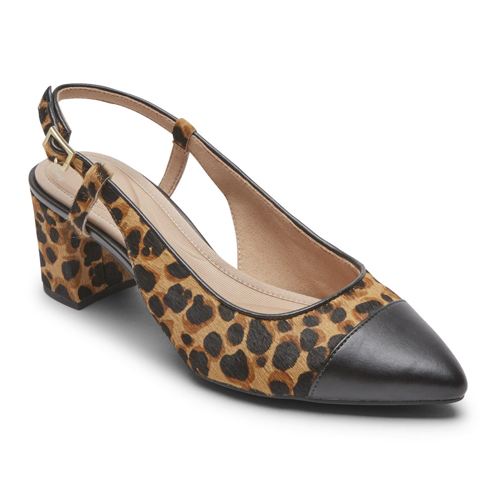 Rockport Womens Slingback Leopard - Total Motion Salima Posted - UK 741-ICNTVB